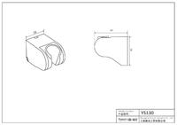 Pemegang pancuran mandian dinding ABS YS130, pemegang pancuran mandian tangan, boleh laras;