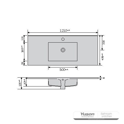 YS27295-120 Besen kabinet seramik, besen solek, sinki tandas;