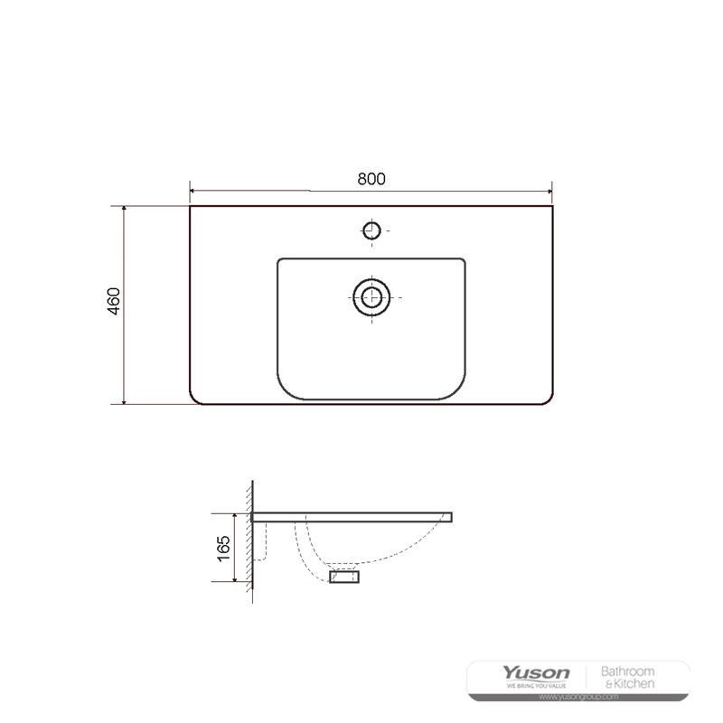 YS27307-80 Besen kabinet seramik, besen solek, sinki tandas;