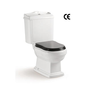 YS22209P Reka bentuk retro tandas seramik 2 keping, tandas basuh perangkap P berganding rapat;