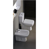 YS22212S Reka bentuk retro tandas seramik 2 keping, tandas basuh perangkap P berganding rapat;