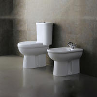YS22215S Reka bentuk retro tandas seramik 2 keping, tandas basuh perangkap P berganding rapat;