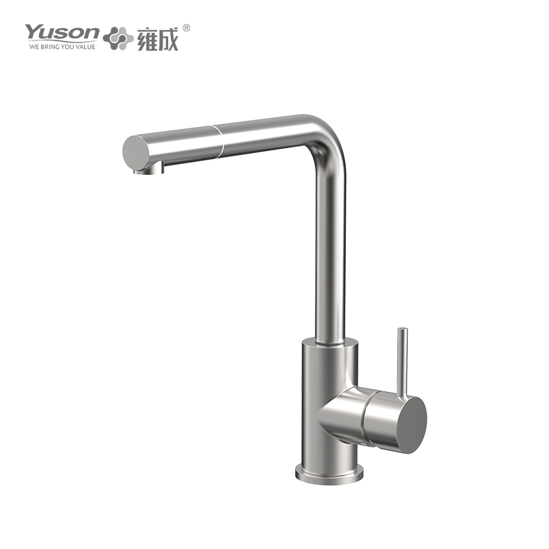 Faucet 3161-53 SS 316L Faucet Tuil Tunggal yang dipasang di dek keran sinki dapur